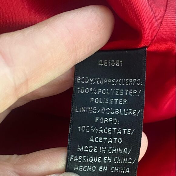 Jill Stuart Mini Dress Size 6 Ruby Red Satin Strapless Bow - Picture 16 of 16